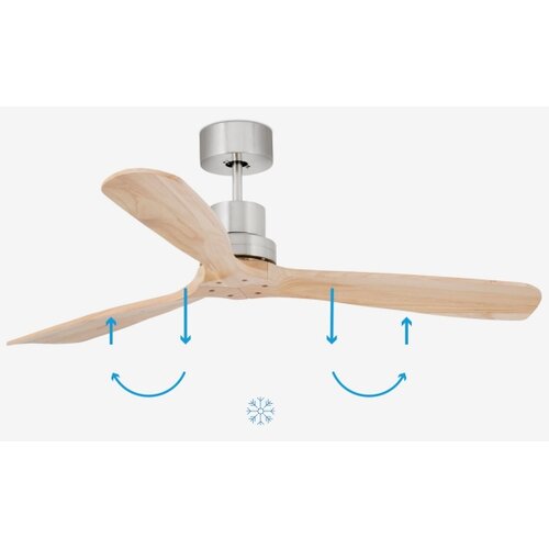 Faro 33373DC - Plafonski ventilator LANTAU drvo/mat hrom prečnik 132 cm + daljinski upravljač Slike