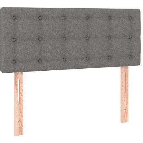  Box spring s madracem LED tamnosivi 90x190 cm tkanina Slike