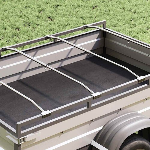  Kuka za platna za prikolice 4 pcs Srebrno 130-210 cm Aluminij Slike