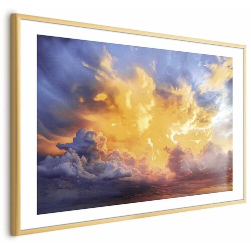  Plakat Beautiful Sunset - clouds in warm shades 30x21 Zlatni okvir s margom Cijene