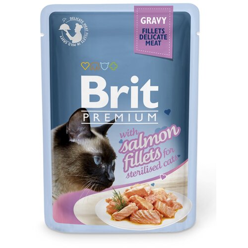 Brit sosić za sterilisane mačke fileti lososa 85 g Slike
