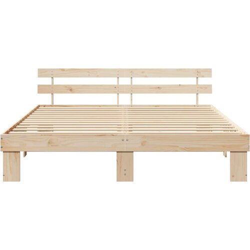  Krevetna konstrukcija Prirodna 200 x 200 cm Čvrsto borovo drvo Slike