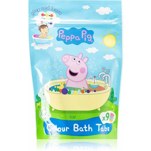 Peppa Pig Colour Bath Tabs raznobojne šumeće tablete za kupku 9x16 g