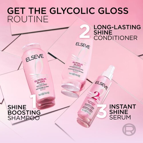L&amp;acute;Or&amp;eacute;al Paris Elseve Glycolic Gloss balzam za lase za sijaj 300 ml Slike