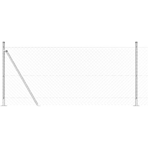  Ograde od lanca s betonskom podlogom 25 x 0,8 m Pocinčani čelik Slike