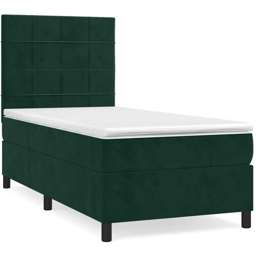 Box spring krevet s madracem tamnozeleni 100x200 cm bar&amp;scaron;unasti Slike