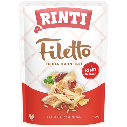 Rinti Filetto Pouch in Jelly 24 x 100 g - Piletina s govedinom Slike
