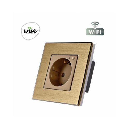 Wise Wifi pametna utičnica ugradna, aluminijumski panel krem WU0012 Cene