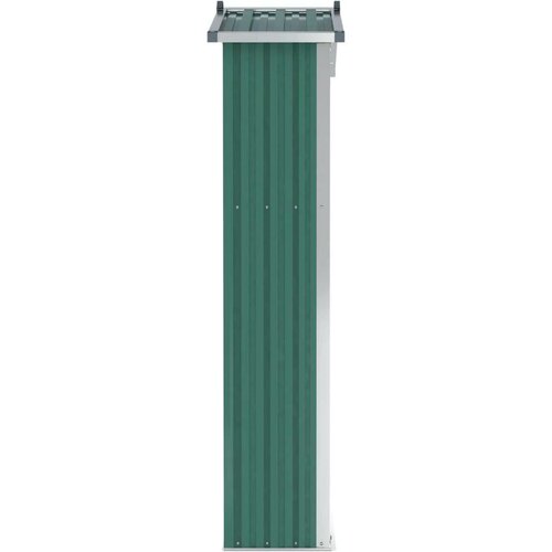 VidaXL Vrtno spremi&amp;scaron;te zeleno 107,5 x 46 x 183 cm od pocinčanog čelika Slike