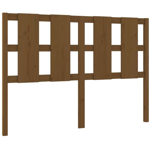  Uzglavlje za krevet boja meda 125,5x4x100 cm masivna borovina Slike