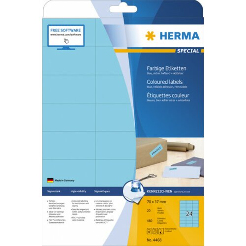 Herma etikete 70X37 A4/24 1/20 plava ( 02H4468 ) Cene