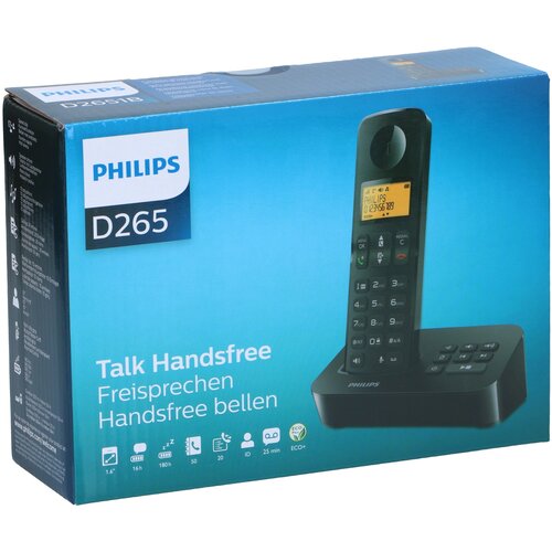 Philips Brezžični telefon D2651B/01 z 25-minutnim odzivnikom, (5000509524) Cene