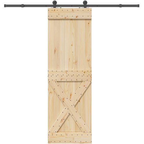 vidaXL Klizna vrata s priborom za montažu 70 x 210 cm masivna borovina Cijene