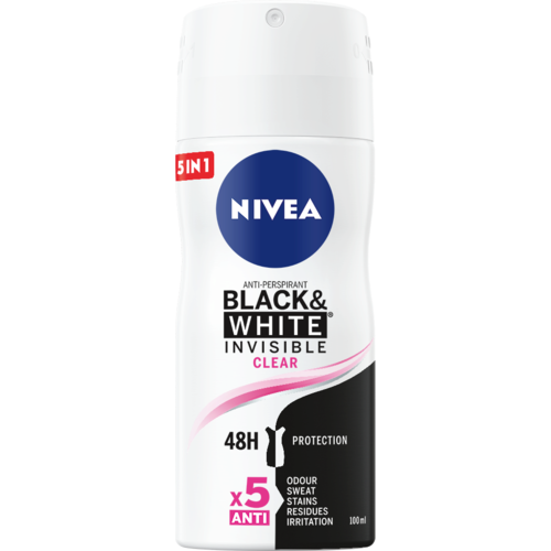 Nivea Black & White Invisible Clear 48h antiperspirant, koji ne ostavlja tragove na odjeći 100 ml za žene Cene