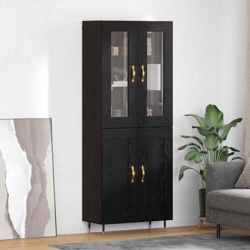  Kuhinjski ormarić 2 pcs Crni hrast 69 5 x 34 x 180 cm Konstruirano drvo Cijene