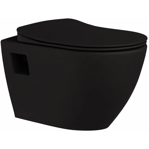 Creavit Terra konzolna WC &scaron;olja Matt black Cene