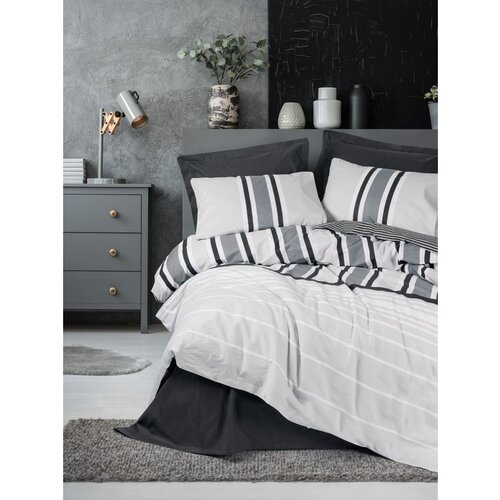 Nobby Anthracite Anthracite Ranforce Single Quilt Cover Set (FR) Cene