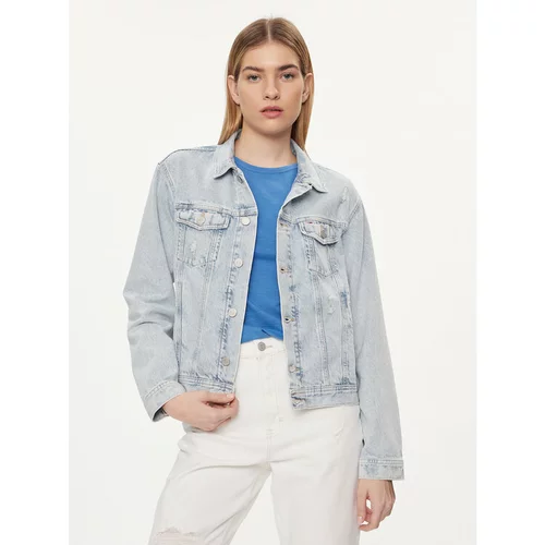 Tommy Jeans Jeans jakna Flag DW0DW18331 Modra Regular Fit