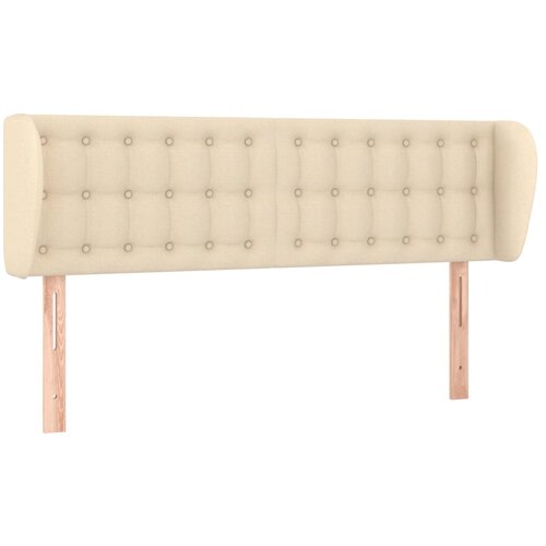 Maison Chic vzglavna omarica - nočna omarica - posteljna omarica z u&amp;scaron;esi krem 147x23x78/88 cm blago, (21712818) Slike
