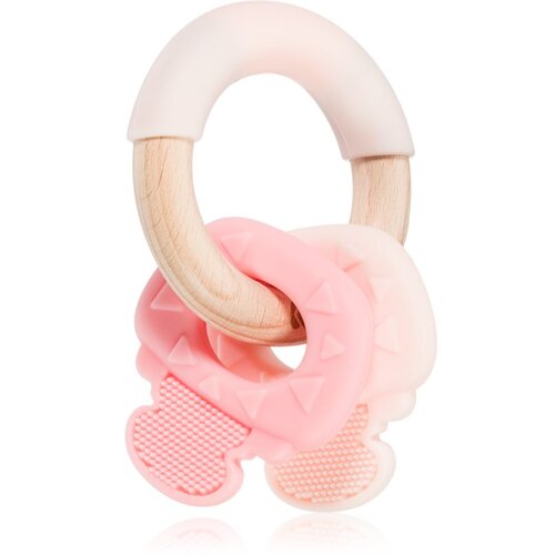 Kikka Boo Silicone and Wood Teether Keys grickalica za bebe Pink 1 kom Cijene