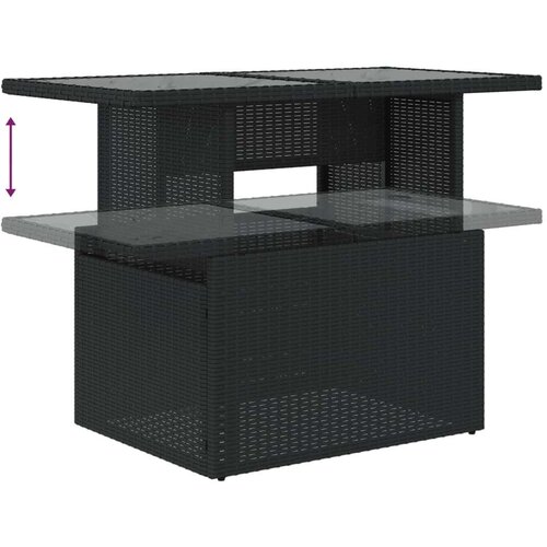 vidaXL 7-dijelni set vrtnih sofa od poliratana s jastucima crni Cijene