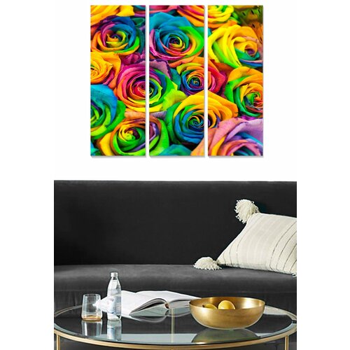 Wallity MDF127274552 multicolor decorative mdf painting (3 pieces) Slike