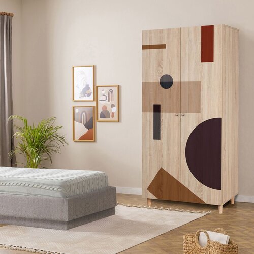 Hanah home ormar Lidya 2 -969, 90x192x52 cm, Hrast Cene