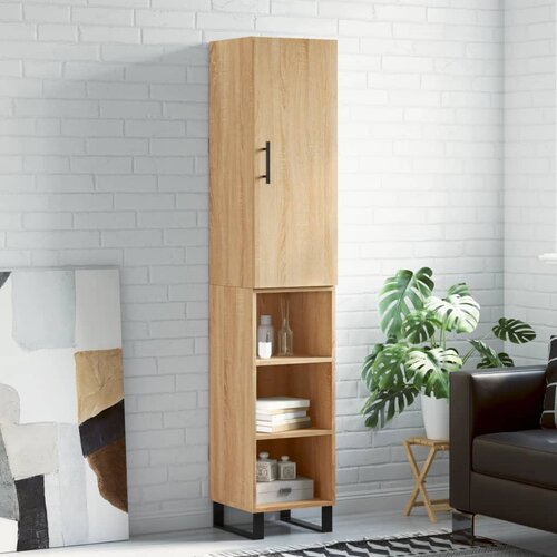 vidaXL Visoka komoda hrasta sonome 34 5x34x180cm od konstruiranog drva Cijene