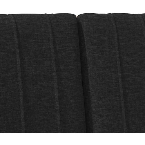 VidaXL tapecirani uzglavlje crna 150 cm čvrsto borovo drvo Slike