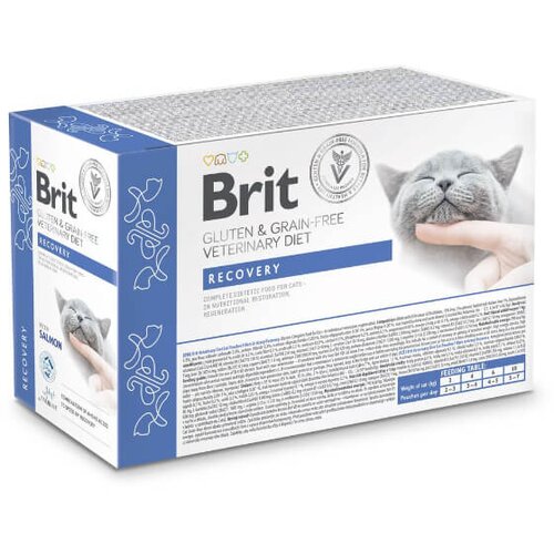 Brit veterinary diet Brit GGF veterinarska dieta za mačke Recovery, vrečka - losos - 85 g 12 x 85 g Cene