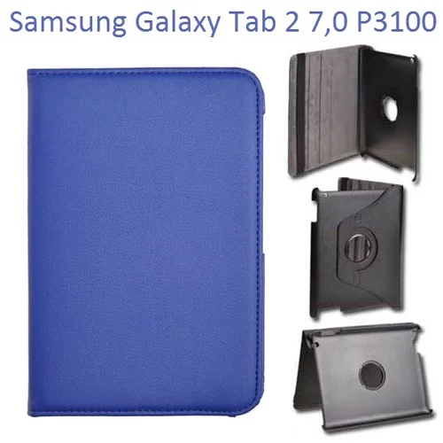  Vrtljivi ovitek / etui / zaščita za Samsung Galaxy Tab 2 7.0 P3100 - modri