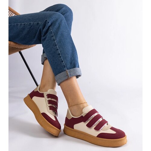 Gemre Burgundy Velcro Sneakers Mena Cene