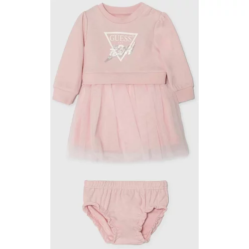 Guess Haljina za bebe boja: ružičasta, mini, širi se prema dolje, A4YK03 KB8R0