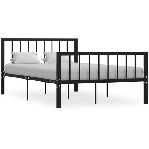  Za krevet crni metalni 120 x 200 cm Slike