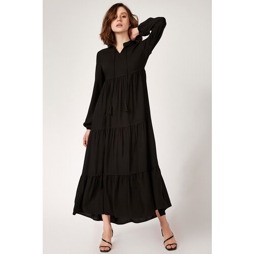 Bigdart T1627 Collar Lace Dress - Black Slike