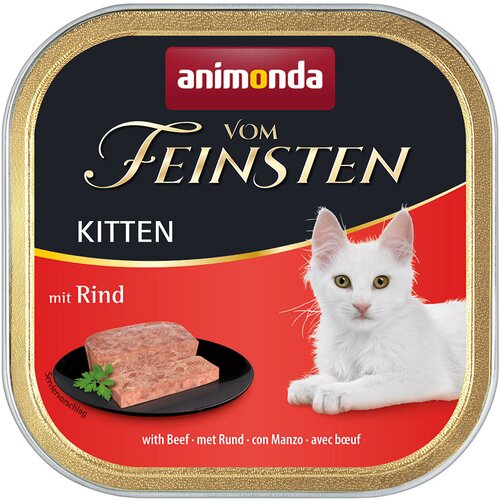  Varčno pakiranje animonda vom Feinsten Kitten 36 x 100 g - Z govedino Cijene