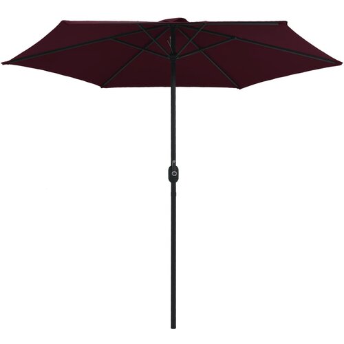  Vrtni suncobran s aluminijskim stupom 270 x 246 cm bordo Slike