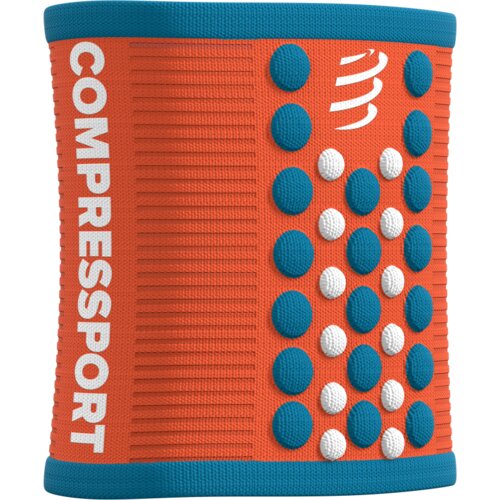  Znojnik za ruke Compressport Sweatbands 3D-DOTS Orangeade/Fjord Blue Cijene
