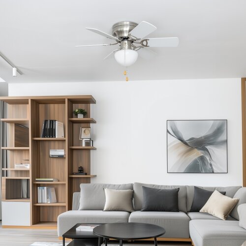 ZEVENTI - Plafonski ventilator GALDANA 1xE27/60W/230V siva/bela Slike