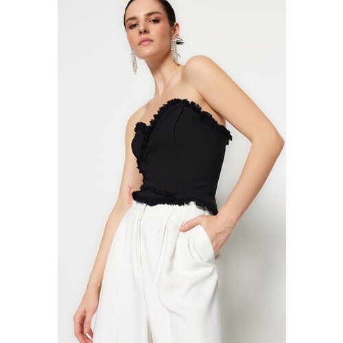 Trendyol Ženska haljina TPRSS22BS0070/Black Cene