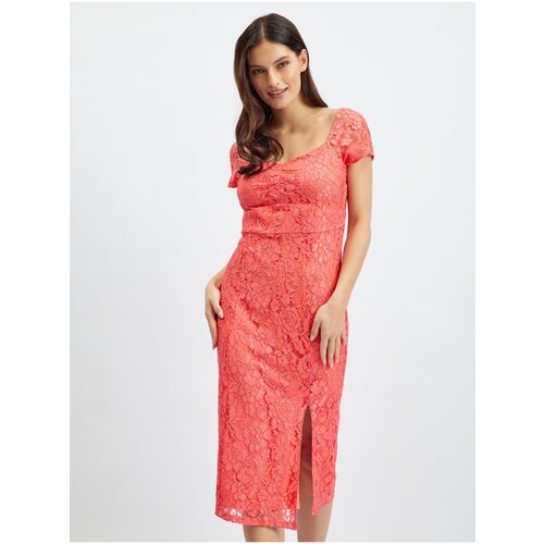 Orsay Pink Ladies Lace Dress - Women Slike