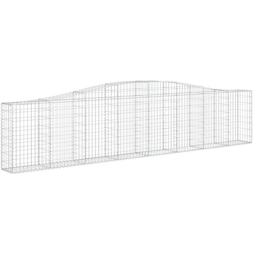  Lučne gabionske ko&amp;scaron;are 5 kom 400x30x80/100 cm pocinčano željezo Slike