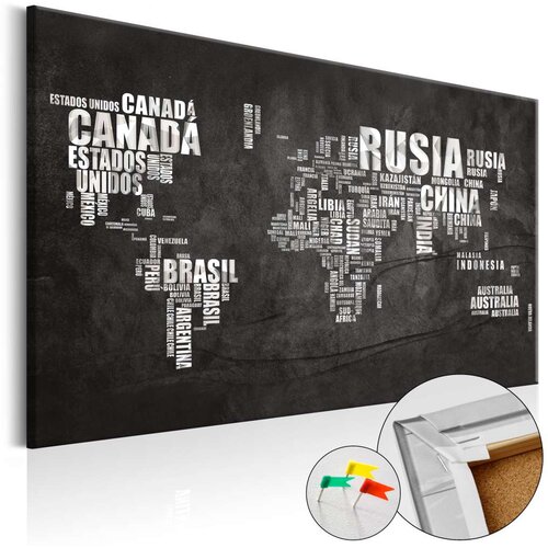  Slika na plutenoj podlozi - Spanish Geography [Cork Map - Spanish Text] 120x80 Slike