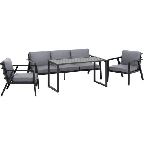  sedežni in jedilni komplet tamworth 4-delni aluminij antracitno siva Slike