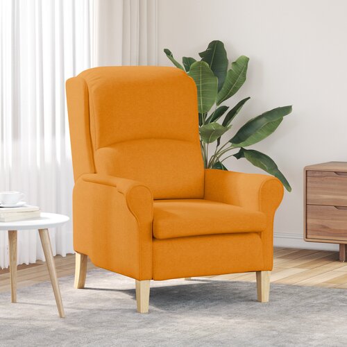 vidaXL Sodobni Naslanjač Temno Rumena Tkanina Velik Ergonomski Cene