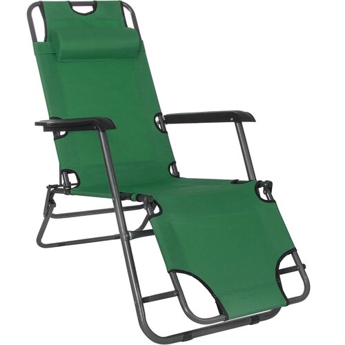 springos ležalnik naslon za glavo ozek sprostitveni ležalnik naslon za noge zložljiv kovinski rekreacijski ležalnik VxŠxG: 80 x 60 x 120 cm, (21629426) Cene