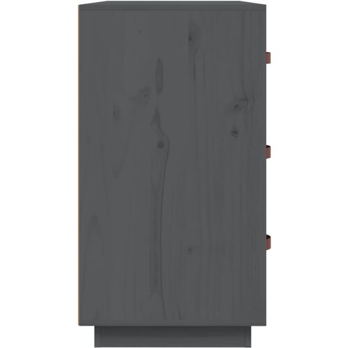  Komoda siva 80 x 40 x 75 cm od masivne borovine Slike