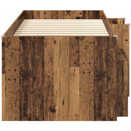  Loft krevet s ormarom 3 kom. Staro drvo Konstruirano drvo Smeđa 98.5 x 200 cm Slike
