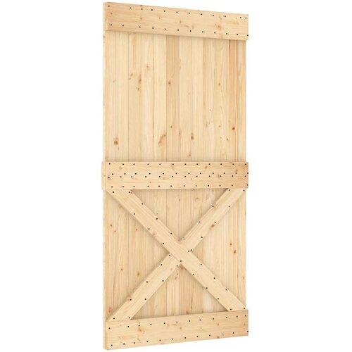 vidaXL Klizna vrata s priborom za montažu 100x210 cm masivna borovina Cene