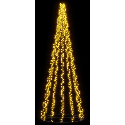  LED božićno drvce 385 cm 2460 LED lampica Topla bijela Čelik Slike